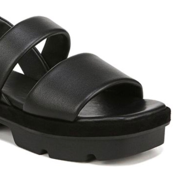 Vince Bowie Black Leather Lug Platform Sandals Women’s 9 (Estimated) - Picture 2 of 16